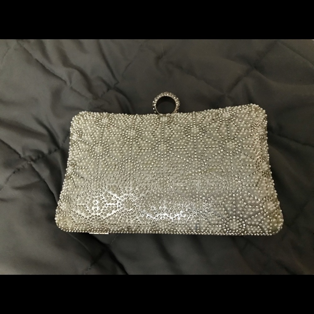 Rhinestone/Silver Bridal Clutch